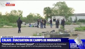 Un camp de migrants est en cours d'évacuation à Calais