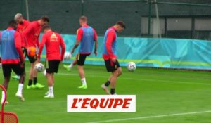 L'entraînement des Diables Rouges de ce mercredi - Foot - Euro - Belgique