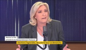 Propos de Xavier Bertrand sur le Rassemblement national : "On ne peut pas parler comme une racaille de banlieue", rétorque Marine Le Pen