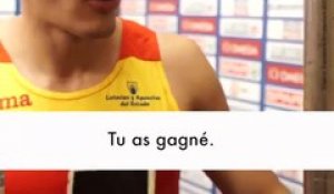 Hortelano apprend en interview qu'il est champion d'Europe du 200m