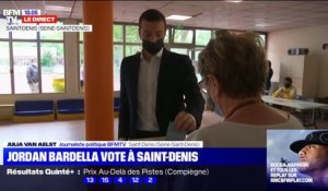 Second tour des régionales: Jordan Bardella vote dans une école de Saint-Denis