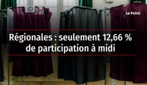 Régionales : seulement 12,66 % de participation à midi