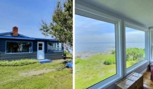 Cette mini-maison en Gaspésie avec le fleuve dans sa cour est affichée à 167 000 $