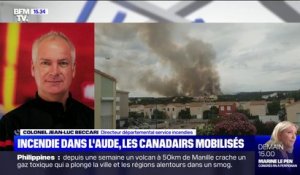 Incendie dans l'Aude: d'après les pompiers, "le feu se développe sur des parties inaccessibles aux moyens terrestres"