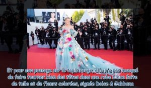 Sharon Stone sort de sa zone de confort à Cannes avec une robe bouffante exubérante et florale