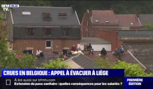 Inondations en Belgique: les habitants de Liège quittent le centre-ville, d'autres se réfugient sur les toits