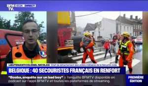 Inondations en Belgique: "la situation s'améliore fortement" selon un sapeur-sauveteur français appelé en renfort