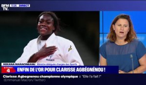 "C'est beaucoup de fierté": Roxana Maracineanu, ministre des Sports, salue la médaille d'or de Clarisse Agbégnénou aux JO de Tokyo