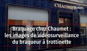 Braquage chez Chaumet : les images de vidéosurveillance du braqueur à trottinette