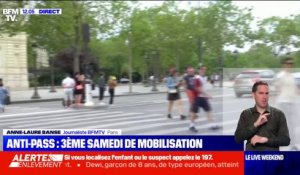 L'avenue des Champs-Élysées placée sous haute surveillance en cette journée de manifestations anti-pass sanitaire