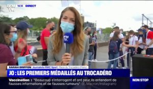 JO de Tokyo: les premiers médaillés français à l'honneur à la fan zone du Trocadéro à Paris