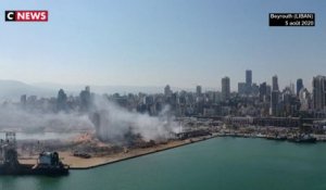 Le port de Beyrouth détruit après l'explosion du 4 août 2020