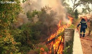 Grèce : les pompiers bataillent contre deux incendies inquiétants à Olympie et sur l'île d'Eubée