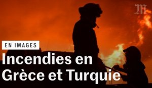 Les images des incendies qui ravagent la Grèce et la Turquie