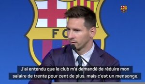 Barcelone - Messi : "J'ai réduit mon salaire de 50%"
