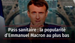 Pass sanitaire : la popularité d’Emmanuel Macron au plus bas