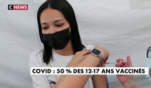 Covid-19 : la moitié des 12-17 ans a reçu une dose de vaccin