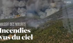 Les incendies du Sud de la France vus du ciel