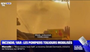 Incendies dans le Var: les pompiers filment leur traversée dans les flammes
