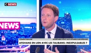 «Depuis l’urgence de la mi-août nous avons fait venir 2.000 personnes, très majoritairement des Afghans qui sont en situation de menace directe par le régime taliban», déclare Clément Beaune
