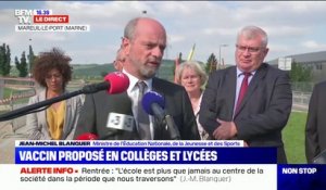 Jean-Michel Blanquer: "Le virus ne s'arrête pas à la porte de l'école"