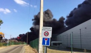 Incendie chez Passenaud Recyclage à Champagné (Sarthe) le 1er septembre 2021