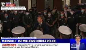 Emmanuel Macron à Marseille: "Le cancer qui ronge la ville, (...) c'est la drogue"