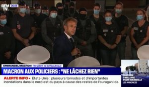 "Ne lâchez rien": le message d'Emmanuel Macron aux policiers des quartiers Nord de Marseille