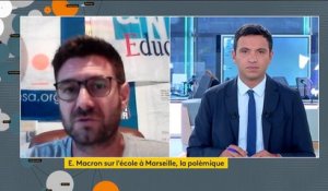 Marseille : les propositions d'Emmanuel Macron sur l'école sont "hors-sujet", estime un membre du syndicat Unsa