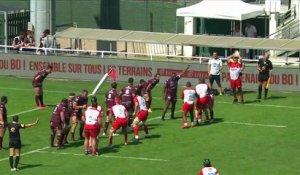 TOP 14 - Essai de Lucas PEYRESBLANQUES (BOPB) - Biarritz Olympique - Bordeaux-Bègles - J01 - Saison 2021:2022