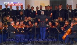 Hommage à Jean-Paul Belmondo: l’orchestre de la garde républicaine et le chœur de l’armée française interprète "La Marseillaise" de Berlioz