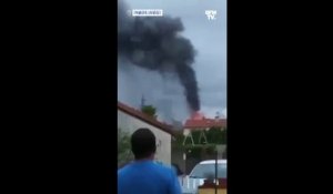 Incendie dans une usine en Ariège: les images témoins BFMTV
