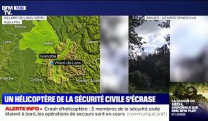 Crash d’hélicoptère en Isère: un témoin raconte avoir vu "deux explosions très importantes" avec "beaucoup de fumée noire"