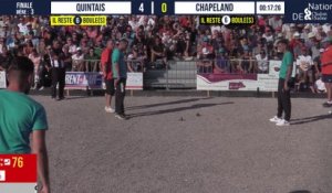 Finale QUINTAIS vs CHAPELAND : National à pétanque de Chalon-sur-Saône 2021