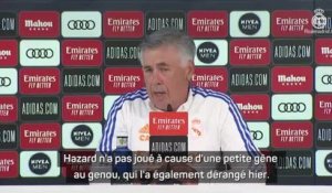 5e j. - Ancelotti : "Difficile pour Hazard d'enchaîner les matches"