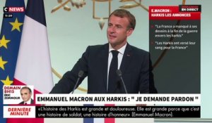 Le discours d'Emmanuel Macron interrompu en direct par des Harkis en colère et en larmes - Regardez
