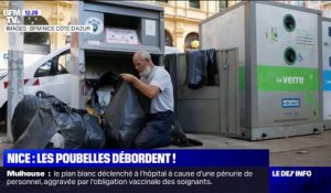 Nice: les poubelles débordent, des habitants jettent leurs déchets dans les conteneurs textiles