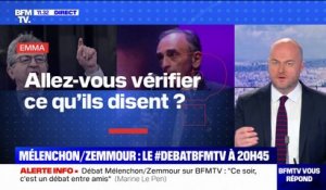 Débat Mélenchon/Zemmour: allez-vous vérifier leurs propos en direct ? BFMTV vous répond