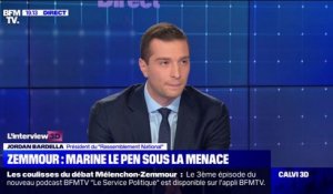 Jordan Bardella à propos d'Éric Zemmour: "Marine Le Pen n'est pas candidate par intérêt personnel mais pour servir la France"