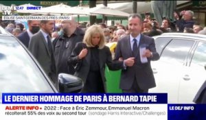 Brigitte Macron quitte la cérémonie d'hommage à Bernard Tapie à Paris