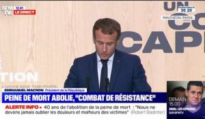 Emmanuel Macron: "La France va relancer le combat pour l'abolition universelle" de la peine de mort