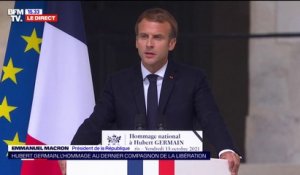 Hommage à Hubert Germain: Emmanuel Macron raconte le retour en France du soldat au moment de la Libération