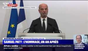 Hommage à Samuel Paty: "Cela nous engage à nous rassembler autour de nos valeurs", affirme Jean-Michel Blanquer