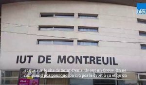À Montreuil, les 600 étudiants de l'IUT privés de resto U depuis plus d'un an