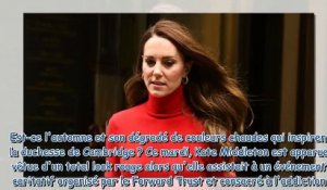 Kate Middleton en total look rouge - elle fait sensation avec un col roulé