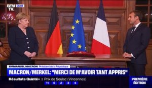Emmanuel Macron à Angela Merkel: "Merci d'avoir accepté ce jeune président impétueux qui voulait tout bousculer"
