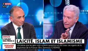 Accrochage musclé entre Eric Zemmour et Henri Pena-Ruiz à propos de l'islam : "Arrêtez votre cirque ! Est-ce que ce sont des catholiques qui décapitent des gens dans la rue ?"