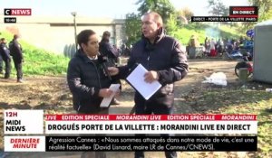Porte de la Villette - Un riverain révèle en direct au micro de "Morandini Live" avoir monté une "milice" dans le quartier pour affronter les toxicomanes et sécuriser les lieux - VIDEO
