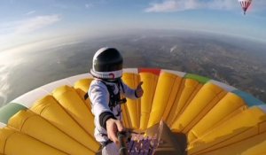 Debout sur une montgolfière à plus de 4 000 mètres d'altitude, pour la bonne cause