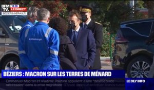 Emmanuel Macron est arrivé à Béziers pour visiter l'entreprise Genvia, spécialisée dans la production d'hydrogène vert